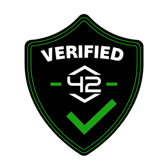 PayRate42 verification badge for financial services provider